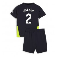 Manchester City Kyle Walker #2 Gostujuci Dres za djecu 2024-25 Kratak Rukav (+ Kratke hlače)